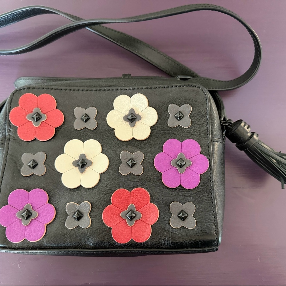 Rebecca Minkoff mini black Leather Crossbody Bag -excellent